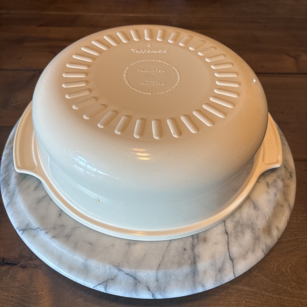 VTG Tupperware Microwave 9 oz Almond Steamer No Bowl Fits over 9" Bowl